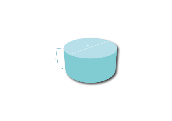 Icono de corte de espuma con forma cilindrica corta