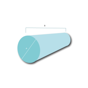 Icono de corte de espuma con forma cilindrica larga