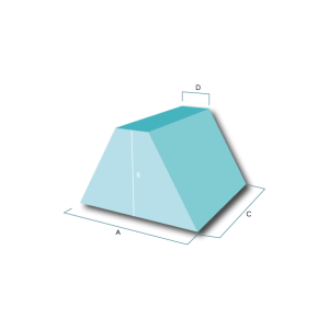 Icono de corte de espuma con forma piramide trapezoidal