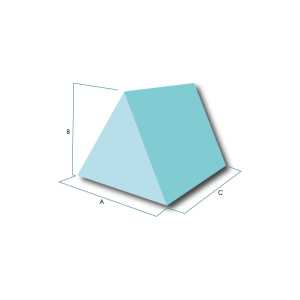 Icono de corte de espuma con forma de prisma iso