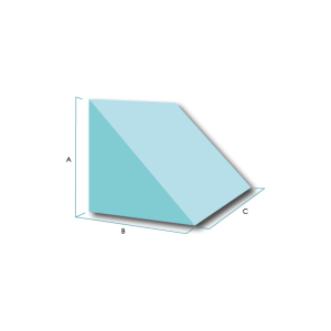 Icono de corte de espuma con forma de prisma recto